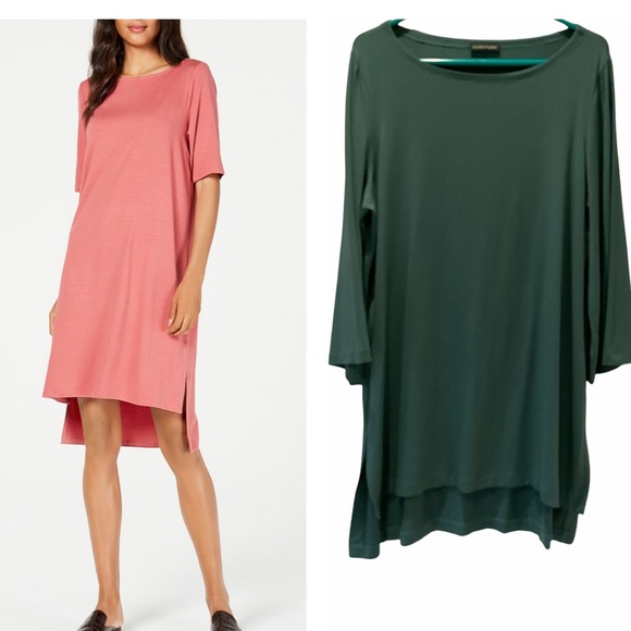 Eileen Fisher Dresses & Skirts - Eileen Fisher High Low 3/4 Bell Sleeve Dress